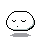 Four pixelated white circular figures with closed eyes and small noses, each showing different states of sleepiness or rest on a gray background.