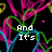 Pixelated text reads "And It's To Say Goodbye" and "Always Hard" over a black background with neon-colored heart outlines.