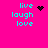 A bright pink background displays cyan text reading 'live laugh love' with a black pixelated heart and starburst symbols in different positions across four views.
