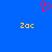 Blue background with red pixelated heart symbol above two yellow 'Zoc' text elements.