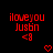 Red pixelated text and symbols on black background with two identical side-by-side views of the same design.