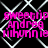 Pixelated pink text reading 'sweetlip Andrea Wilkonnle' over a black background with white chain-link pattern, repeated in four quadrants.