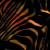 Pixelated abstract composition of diagonal and curved lines in warm brown, orange, and red tones against a dark background.