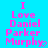 Pixelated text on bright blue background reads 'I Love Daniel Parker Murphy' with a heart symbol replacing the 'y' in 'Murphy' on both sides.