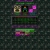 Pixelated static image showing three distinct sections: a top row with three small icons, a middle dark green rectangle, and a bottom section with a green bar and pink-purple shapes.