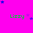 A bright pink background with green text reading "Lizzy" repeated across the image, surrounded by scattered blue and purple stars.