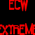 Red pixelated text 'ECW' above 'EXTREME' on black background, static image with no additional elements.