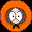 Pixelated cartoon character in orange hooded coat appears in multiple poses and outfits across a