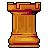 Pixelated golden column with maroon accents, black outline, and vertical fluting on a gray background.