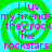 Four identical green spiral patterns on a cyan background with pink text reading "i luv my firends they rock like rockstars" in pixelated font.