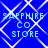 Blue background with white diamond lattice pattern and cyan text reading "SAPPHIRE CO. STORE" in four identical quadrants.