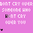 Pixelated text repeats across a pink background with black and white lettering, featuring small downward-pointing arrows below each phrase.