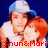 Two people embrace against a blue background; red text changes from 'Shuns&Marifire me Up!!' to '<envy>' across frames.