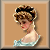 Animated icon of a woman with styled hair in a light blue dress, turning her head from left to right across frames.