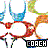 Pixelated star-shaped icon with colorful abstract patterns and a black-and-white 'COACH' text block at the bottom.