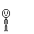 Pixel art stick figure animation with changing text and object states