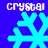 Four identical pixelated snowflakes on a blue background with white text above and below each, arranged in a