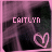 identical pink-tinted images showing the name 'CAITLIN' above a pink heart symbol on a dark background