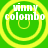 Green background with four yellow concentric circles, each containing white text reading 'vinny colombo' in two lines.