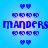 Pixelated blue icon with 'MANDERS' text surrounded by heart and circle symbols on a light blue background.