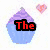 Pixelated cupcake-themed icon set with text overlays and color-coded status indicators on a white background.
