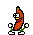 Six pixel-art banana characters in various colors stand against a gray background, each with distinct poses and expressions.