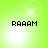 Green background with four displaying 'RAAAM' text and varying white light effects