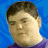 identical pixelated faces with short dark hair and purple collars against a blue background, with vertical text reading 'DONKEYLIPS' on the left and 'DONKEYLIPS' on the right
