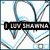 Animated icon with blue and black abstract wave patterns on white background, featuring a black text bar reading "I LUV SIRI MULA" in the top-left corner.