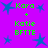 Static image with purple background, blue star shapes, and green text reading "Kara + Katie EFTTE" repeated in a pattern