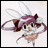 A 48x48 pixel buddy icon featuring a Di Gi Charat anime character with purple hair and bunny ears on the left, next to "Anime IM" text in white pixelated font on black background on the right.