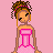 Pixelated animation of a female dancer in a pink dress against a pink background, with visible text reading "point. point. point dancer" at the bottom.