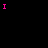 A black background displays pink pixelated text in a , with animated transitions showing different phrases from the full quote "I don't suffer from insanity... I enjoy every minute of it!!!"