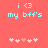 Pixelated cyan text and heart symbols on a solid coral background, with two identical static frames showing the same content.