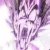 Pixelated image of a face with closed eyes, purple and white color scheme, and blurred background.