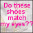 Two side-by-side display pink pixelated text on a light background with faint floral patterns