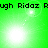 Green background with repeated text and animated light effects across four