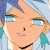 Pixelated anime-style character with light blue hair and blue eyes, next to black background with white text reading 'AnimeIM' and 'com'.