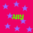 Bright pink background with scattered light purple stars and four instances of green text reading 'AIIY' in pixelated font.