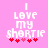 Pixelated text on pink background with red hearts, showing two animation frames where heart colors shift from dark to light and back.