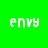 Four- with green and gray backgrounds displaying pixelated white text 'envy' in each
