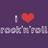 Four pixelated icons arranged in a : purple background with 'I ❤️ rock'n'roll', black background with red AC/DC text, yellow background with green ampersand and hearts, blue background with black silhouette