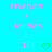 Pixelated text and green heart symbols on a bright cyan background arranged in a pattern