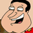 A 2x2 contact sheet of three animated frames showing the character Peter Griffin from Family Guy in various expressions and backgrounds, with one empty frame.