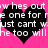 Two black heart shapes on a bright pink background with pixelated white text reading "w hes out iw hes out e one for re one for r ust cant w just cant w he too will he too will".