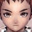 Pixelated anime-style character face with brown hair and neutral expression on left, adjacent to black background with white text "Anime IM" above smaller cursive "com" on right.