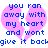 Pixelated text in blue letters on a pink broken heart background, with the phrase 'you ran away with my heart and wont give it back' displayed across two identical frames.