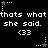 Black background with white pixelated text repeating 'thats what she said.' and '(33)' below, animated stars above each phrase cycle between gray and white.
