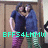 Two figures in blue tops embrace in a pixelated image with teal text overlay.