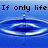 Blue water ripple with text fragments arranged in a , showing pixelated font on blue and gray backgrounds